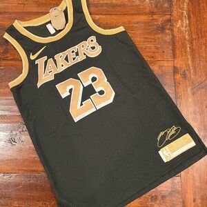 NWT LA Lakers LeBron James 23 Select Series Nike NBA Swingman Jersey M